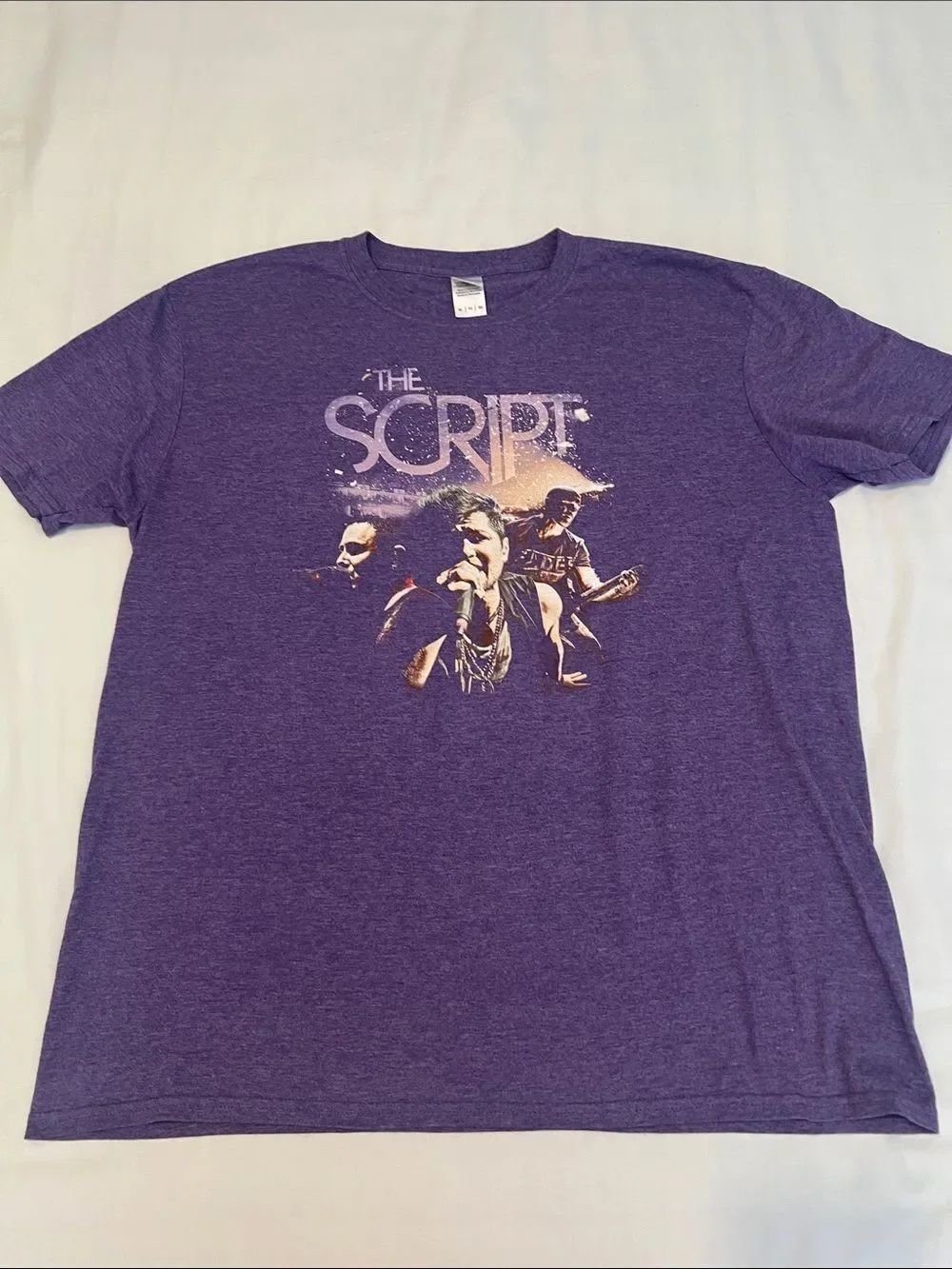 Gildan Like New SzXL 2015 The Script Purple Band on front Tour Schedule on back